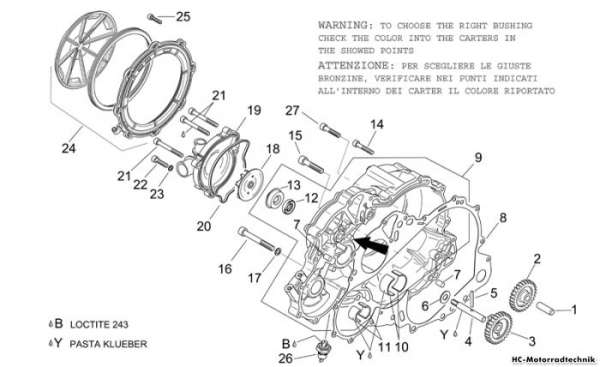 Aprilia Wasserpumpenritzel Tuono 1000