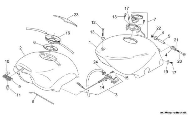 Aprilia Kraftstofftank RS 125