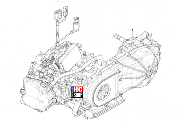 Piaggio MP3 310 HPE Sport E5+ - Motor - Motor komplett