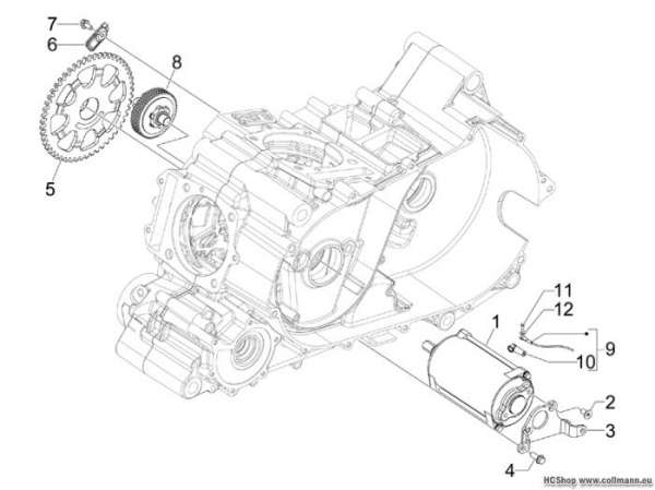 Gilera Starter - Elektrischer starter GP 800