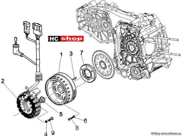 Piaggio Lichtmaschine X9 500