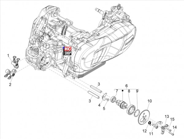 Aprilia SR GT 200 Motor Schwinghebelhalterung