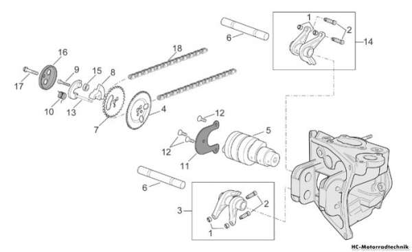 Aprilia Ventilschaltung Scarabeo 500