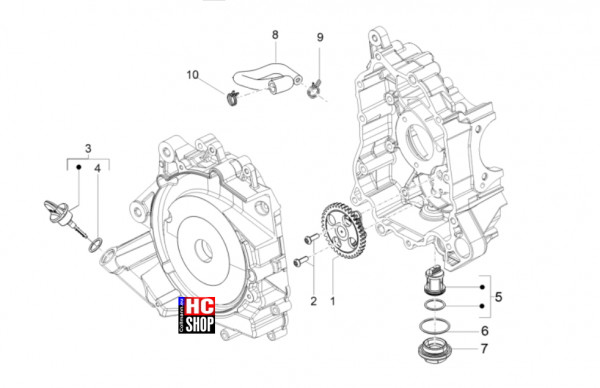 Aprilia SXR 50 E5+ - Motor - Ölpumpe