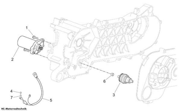 Aprilia Startermotor Mojito Custom (Piaggio) 50