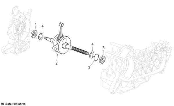 Aprilia Kurbelwelle Scarabeo E2 125/250