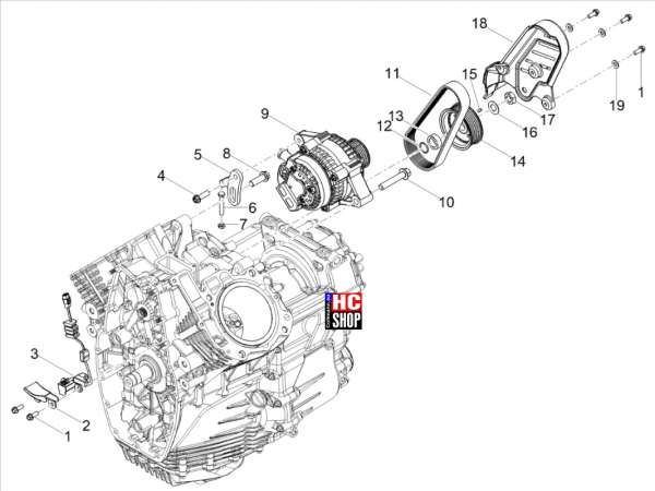 Moto Guzzi V100 Mandello S E5 Motor Schwungmagnetstarter