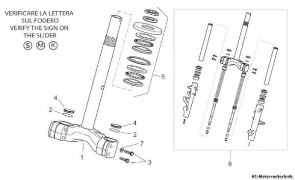 Aprilia Vorderradgabel I Atlantic 125/200/250