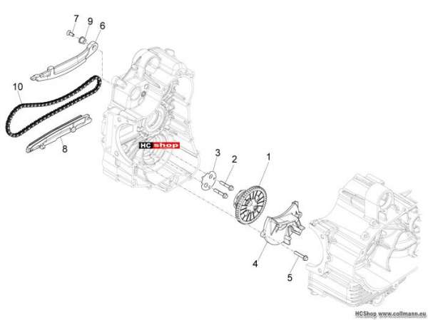 Piaggio MP3 Sport ABS 500 Ölpumpe