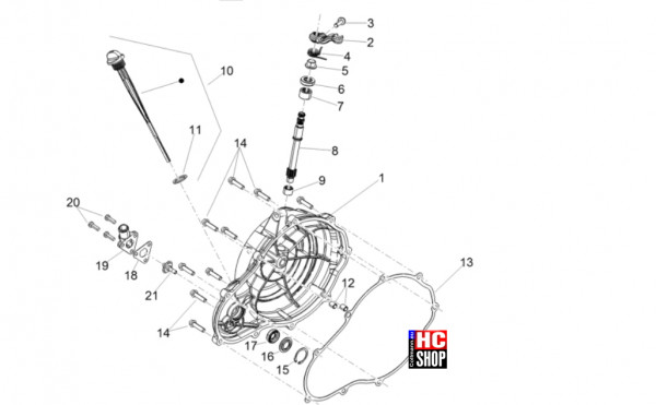 Aprilia RS 660 Factory E5+ - Motor - Kupplungsdeckel