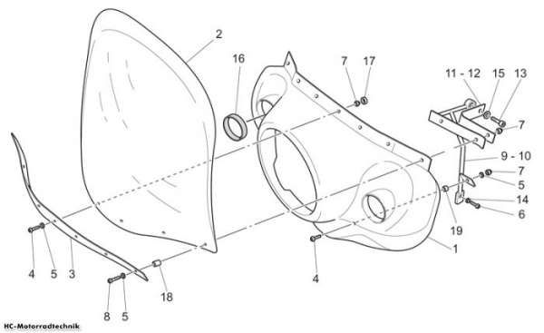 Moto Guzzi Windschild California EV/EV Touring PI 1100