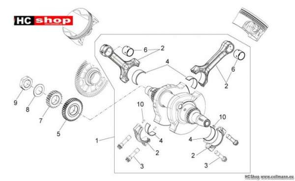 Aprilia Kurbelwelle Dorsoduro 750
