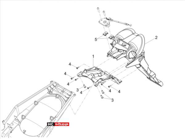 Moto Guzzi V85 TT TRAVEL PACK E4 ABS Aufbau Hinteres Schutzblech