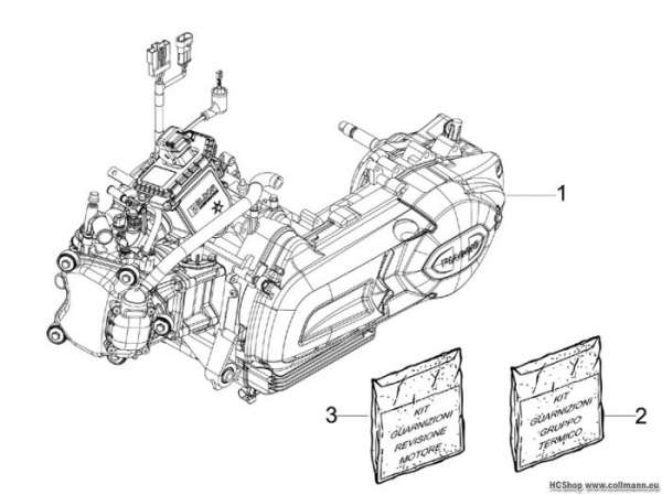 Piaggio Motor, komplett MP3 125 ie
