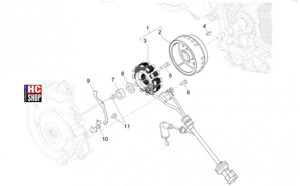 Vespa Primavera 125 TECH E5 - Motor - Lichtmaschine