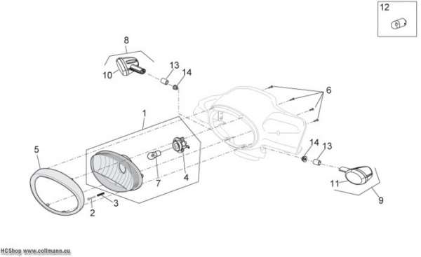 Aprilia Vor. Lichter Scarabeo 4T 4V E2 50