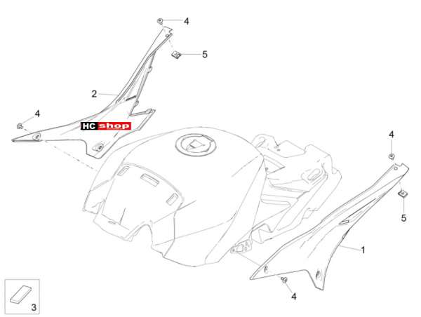Aprilia RSV 4 1000 RR E4 ABS Aufbau Mittlerer Aufbau