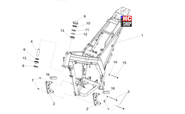 Aprilia SX 125 E5+ - Fahrgestell-Karosserie