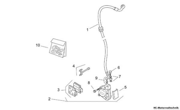 Aprilia Vorderradbremszange SR Di-Tech+Carburatore 50