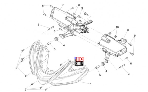 Aprilia RSV4 1100 Factory E5 - Vorderer Lichter - Vorderleuchten