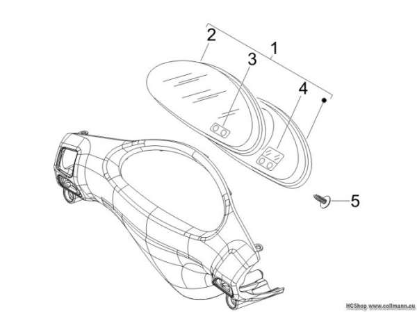Piaggio Cockpitinstrumente - Cruscotto Fly 50 4T
