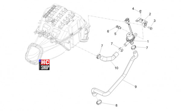 Aprilia RS 457 8V E5 - Motor - Secondary Air