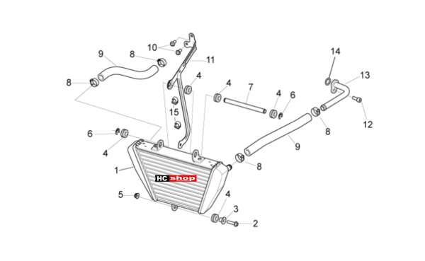 Aprilia Tuono V4 Factory 1100 Superpole Oelkühler