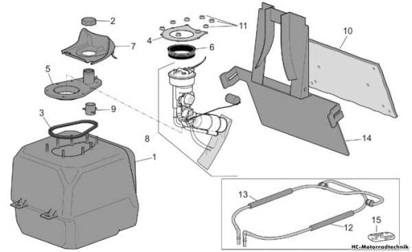Aprilia Kraftstofftank Atlantic 500