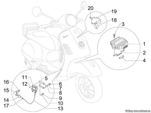Vespa Spannungsregler GTS 300 Super