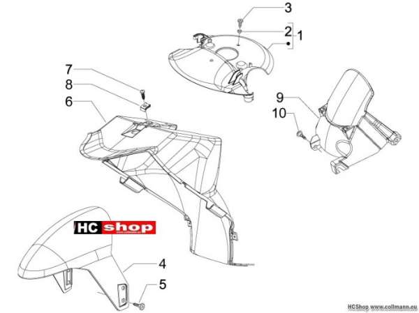 Piaggio Radgehäuse - Radkotflügel NRG 50 Purejet