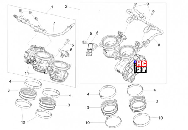 Aprilia RSV4 1100 E5+ - Motor - Klappenkörper