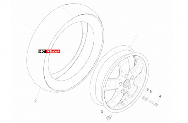 Vespa GTV 300 HPE E4 ABS Radaufhängungen Vorderrad