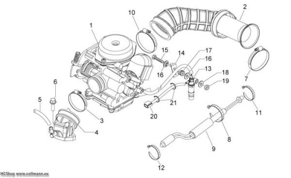 Aprilia Vergaser I Scarabeo 50 4T NET