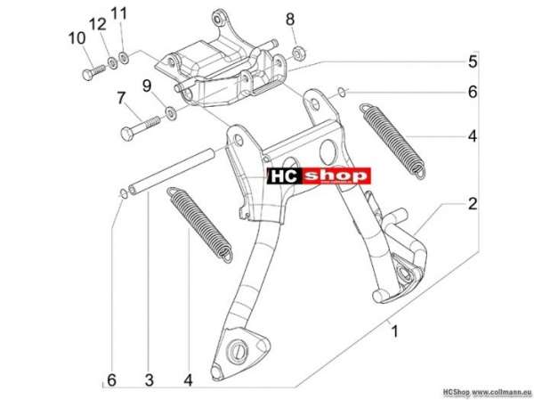 Piaggio Kippständer/en TPH 50