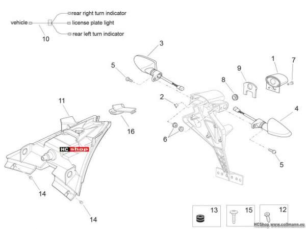 Aprilia RSV4 RR Hinterer lichter