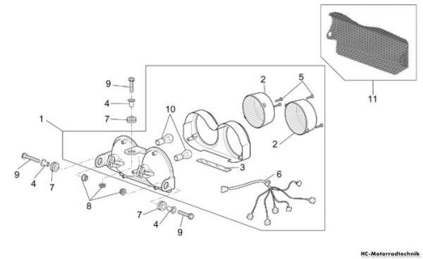 Aprilia Rücklicht Tuono 1000
