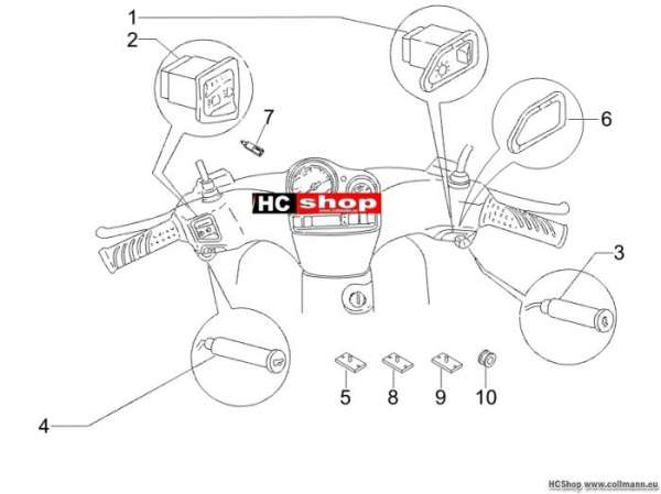 Gilera Wechselschalter - Umschalter Stalker 50