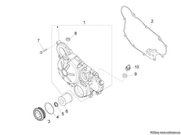 Aprilia Kupplungsdeckel RS4 125 4T