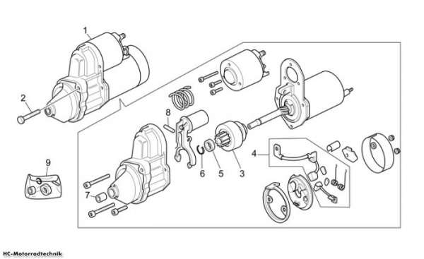 Moto Guzzi Startermotor California EV PI Cat. 1100