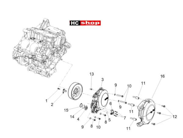 Aprilia Tuono V4 Factory 1100 Superpole Motor Deckel