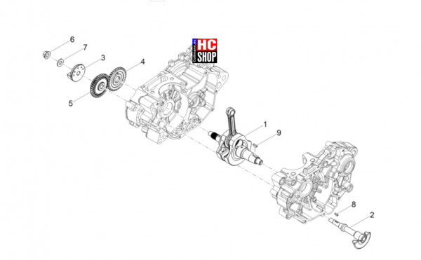 Aprilia SX 125 E5+ - Motor - Kurbelwelle