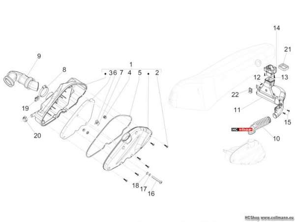 Piaggio Fly 125 Luftfilter
