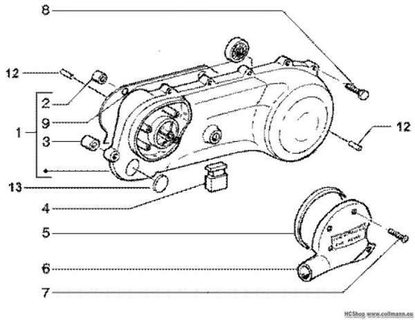 Gilera getriebeabdeckung Runner 50 SP