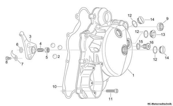 Aprilia Kupplungsdeckel RS 125