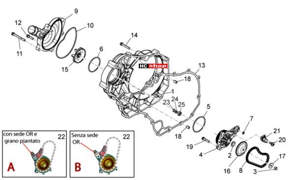Aprilia Wasserpumpenritzel Dorsoduro 1200