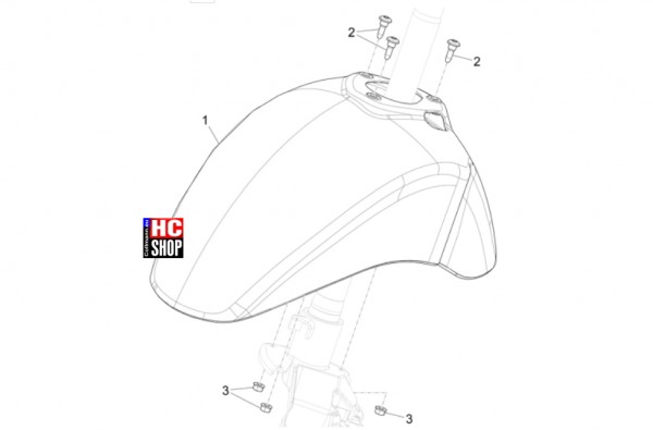Vespa Sprint Elettrica 45 KM/H - Fahrgestell-Plastformteil-Karosserien - Radgehäuse-Radkotflügel
