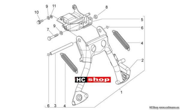 Derbi Variant Sport 50 Hauptständer