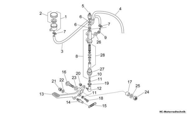 Aprilia Hinterradbremspumpe RS 125