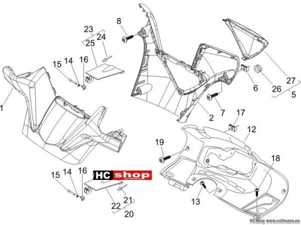 Gilera Lenker Deckungen Nexus 250