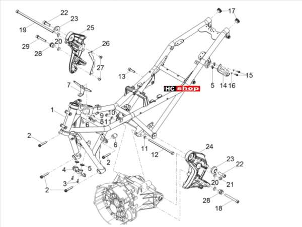 Moto Guzzi V85 TT TRAVEL PACK E4 ABS Rahmen